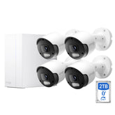 N2834 4K Ultra HD Full Color Night Vision PoE Security Camera System – 8CH 4 Cameras with 2TB HDD