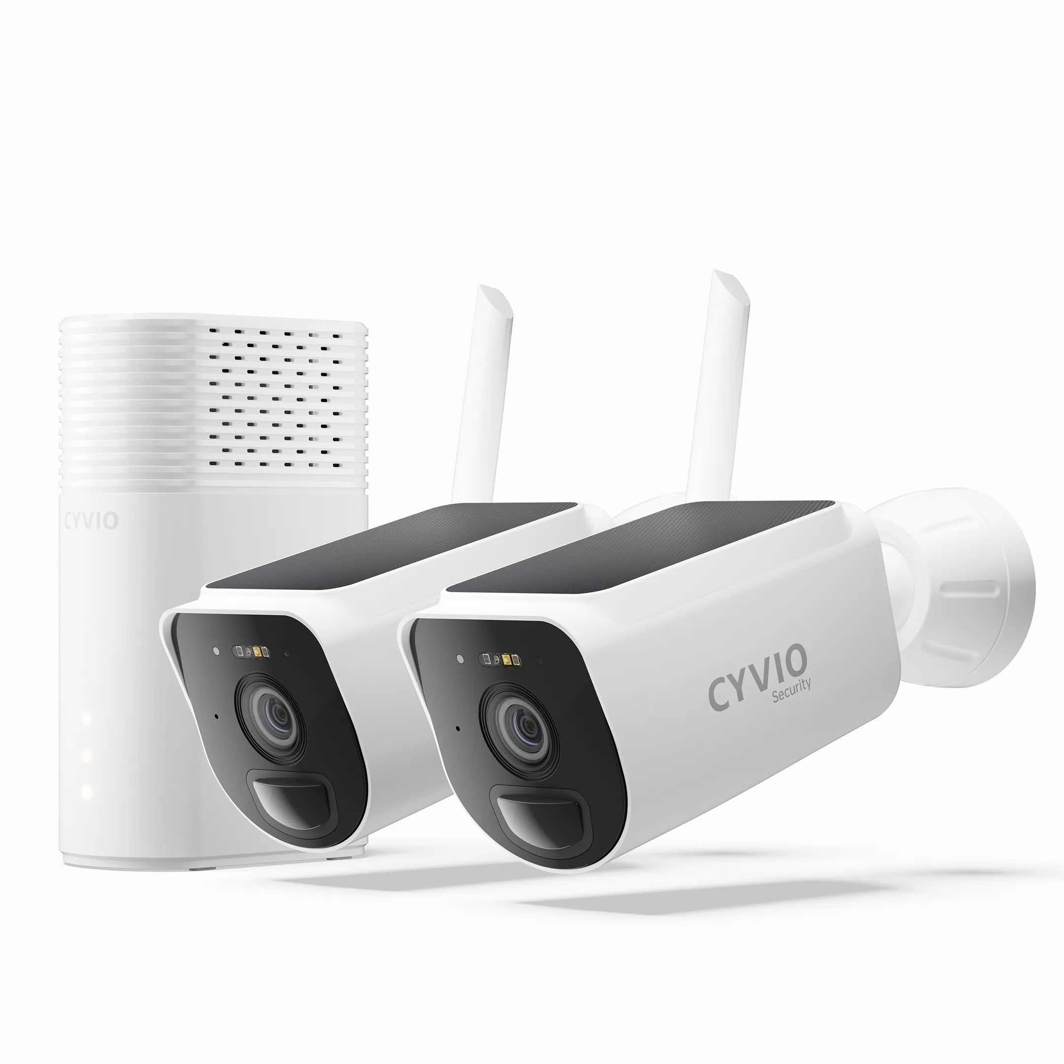 N1812 4K 900MHz WiFi Solar Wireless Security Camera System 2 Pack with 32GB microSD Card