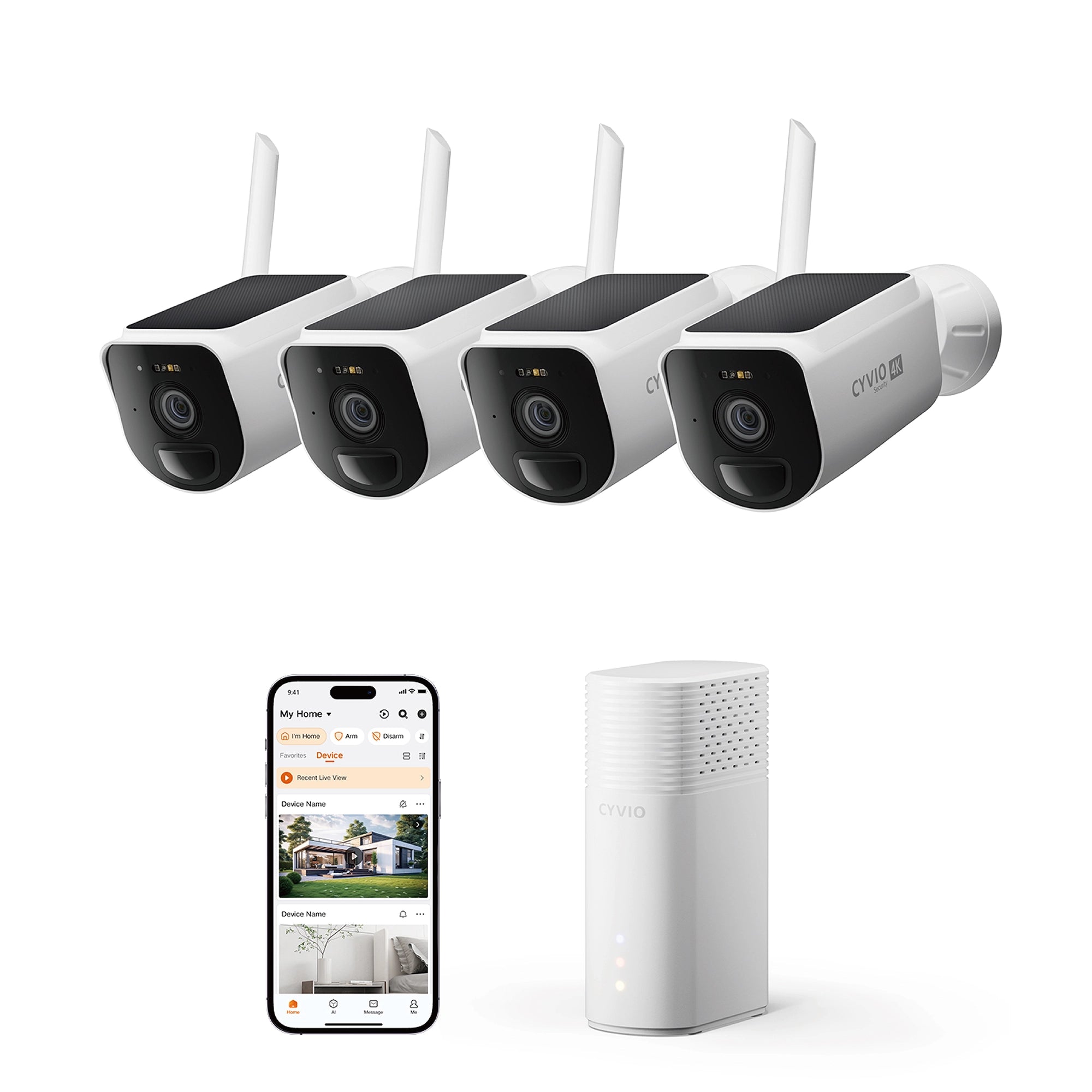 N1814 4K Solar Wireless Security Camera System, 2300ft Long-Range