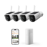 N1814 4K Solar Wireless Security Camera System, 2300ft Long-Range WiFi