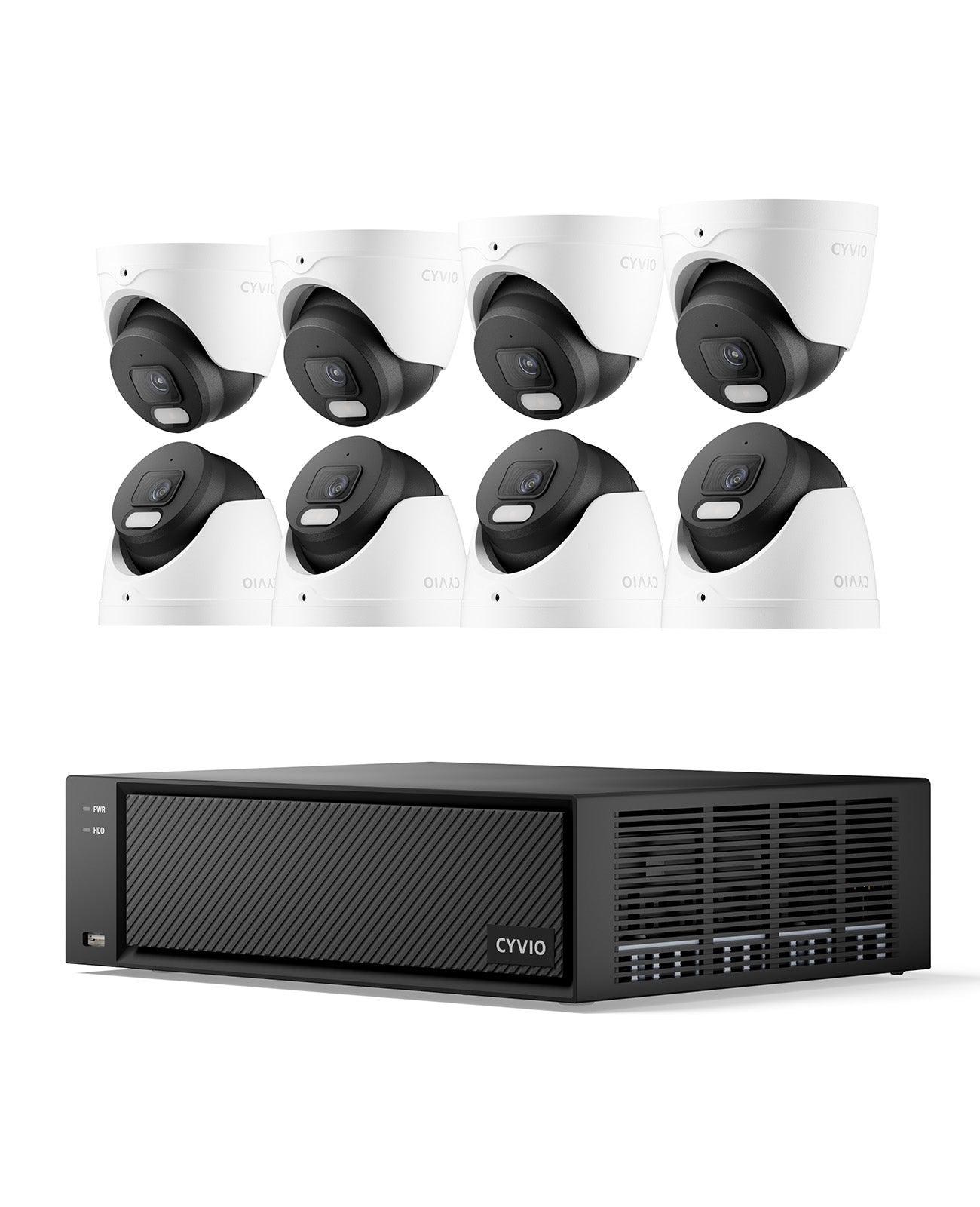 N3618D 4K 16CH PoE Turret Security Camera System with 24/7 Continuous Recording（Not Included HDD)