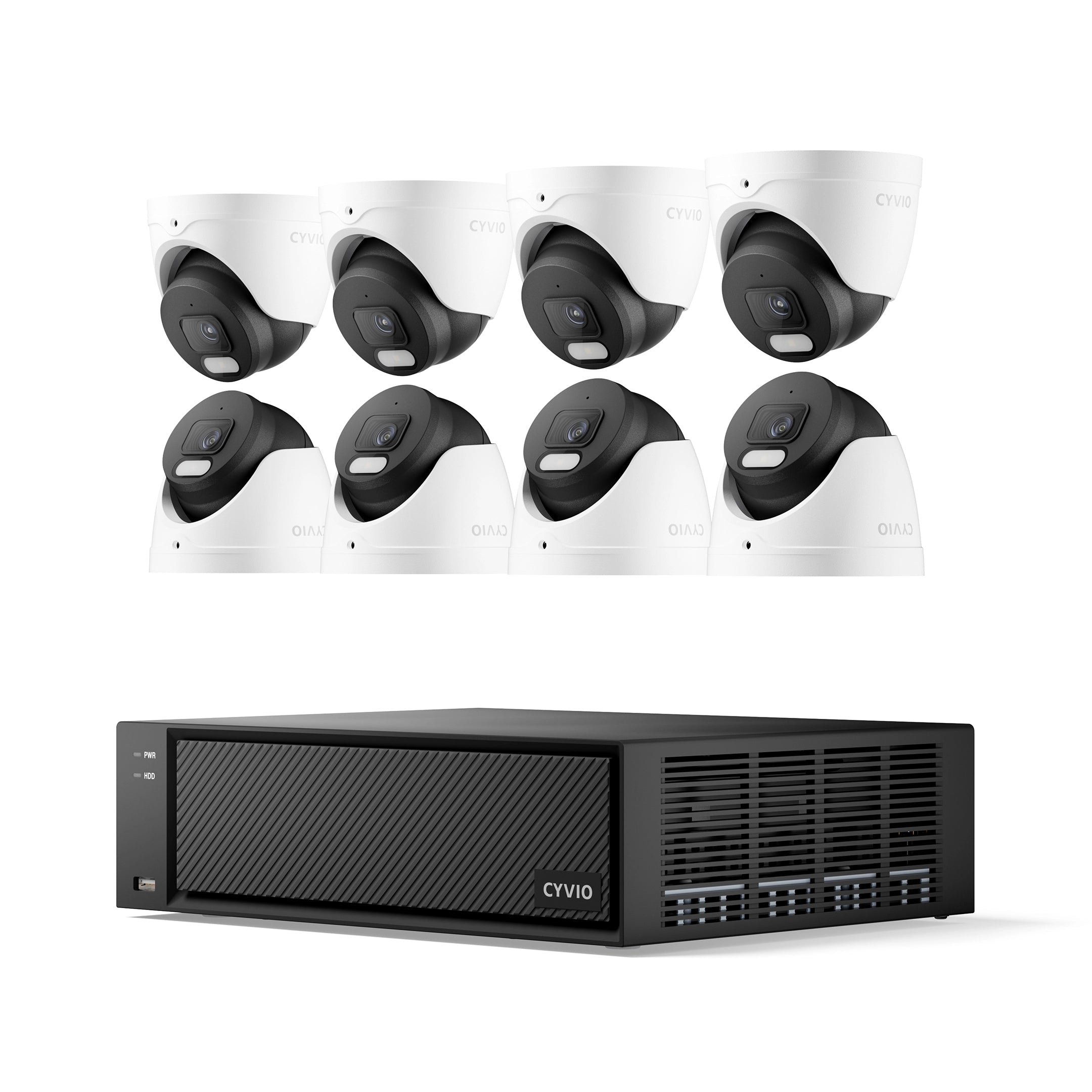 N3618D 4K 16CH PoE Turret Security Camera System with 24/7 Continuous Recording（Not Included HDD)