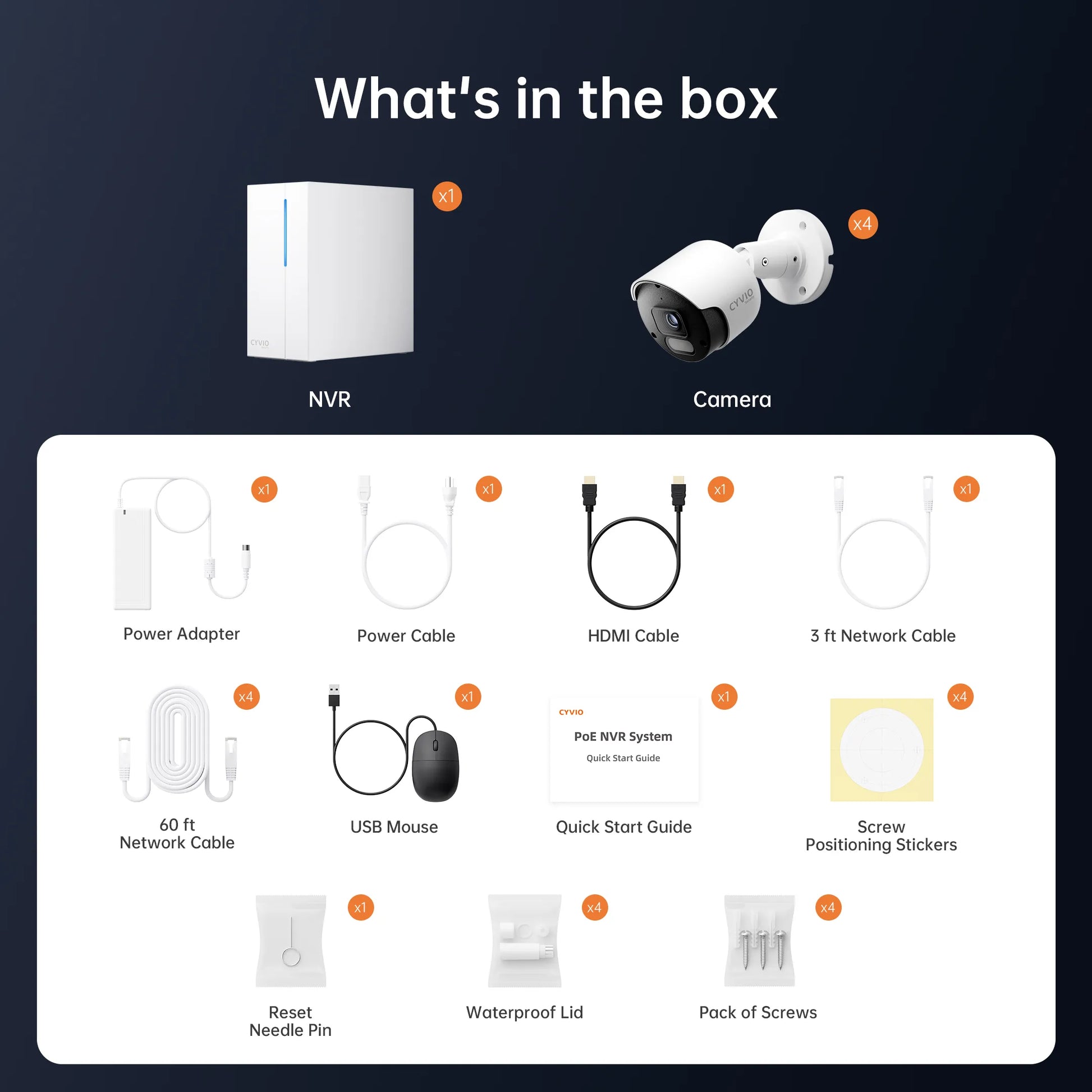 N2834 4K Ultra HD Full Color Night Vision Ultra HD PoE Security System – 8CH 4 Cameras with 2TB HDD