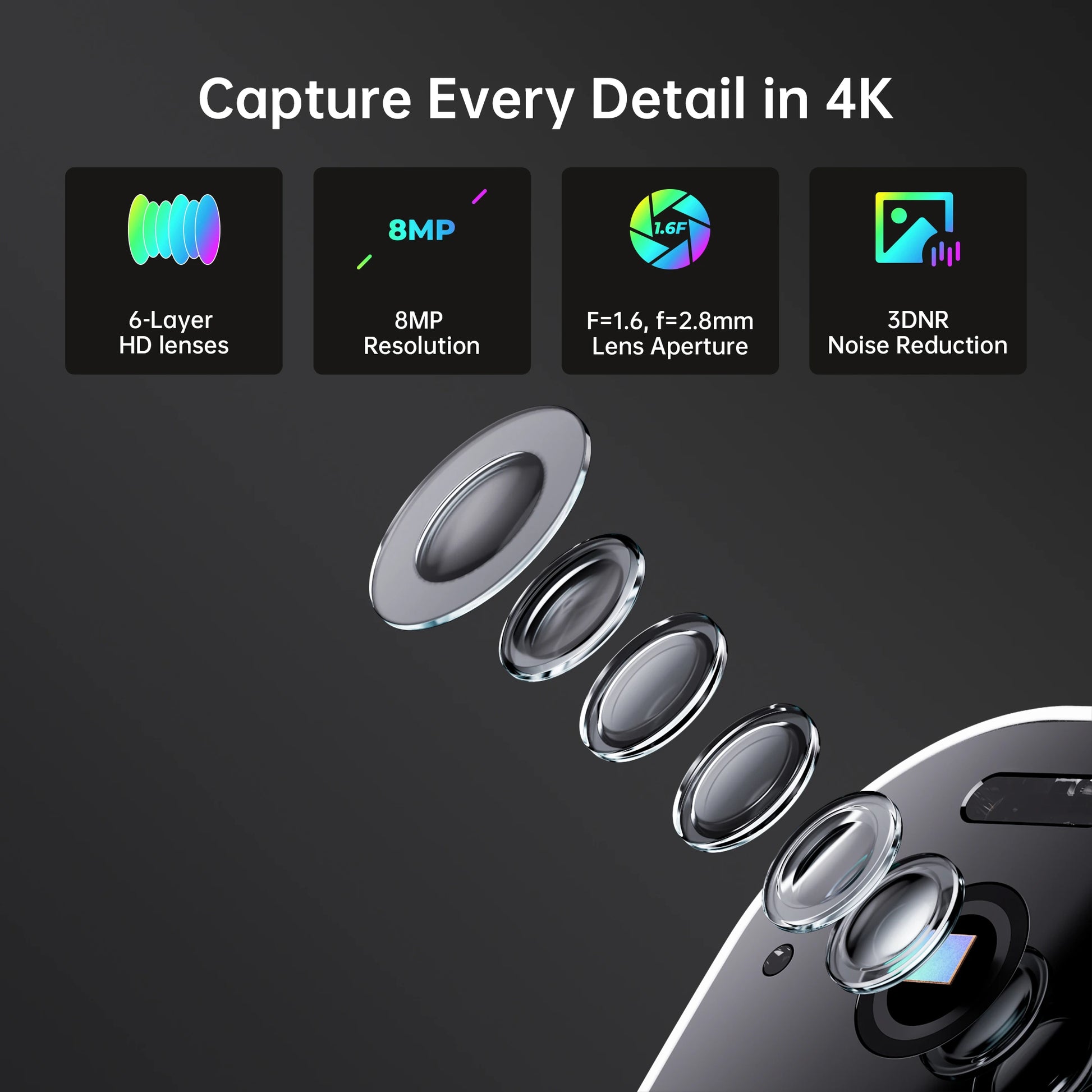 CYVIO 4K Wireless Battery & Solar Power Secuirty Camera with 16GB microSD Card