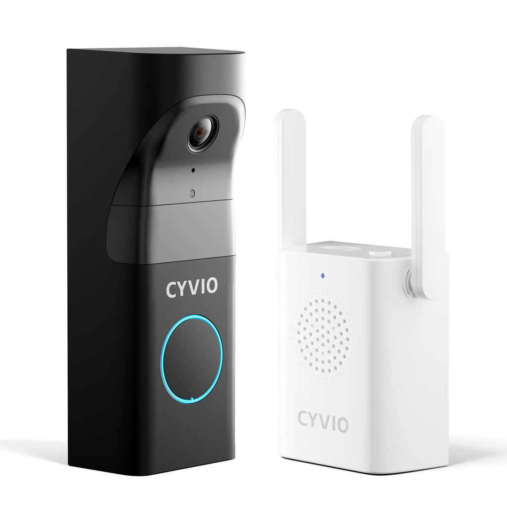 R112 5MP 160° Ultra-Wide View Wired/Battery Video Doorbell Pack with 16GB microSD Card
